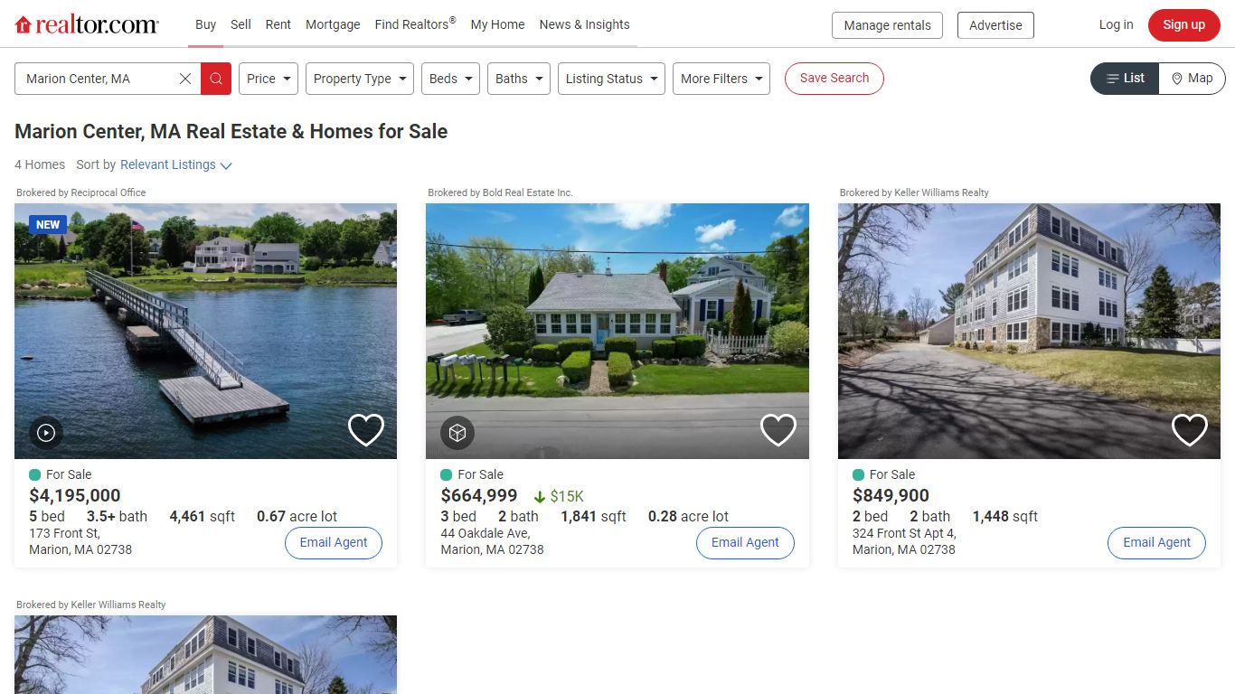 Marion Center, MA Real Estate & Homes for Sale - realtor.com